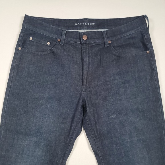 Mott & Bow Men Crosby Skinny Jeans 34x34 Dark Wash Stretch Denim - Picture 3 of 15